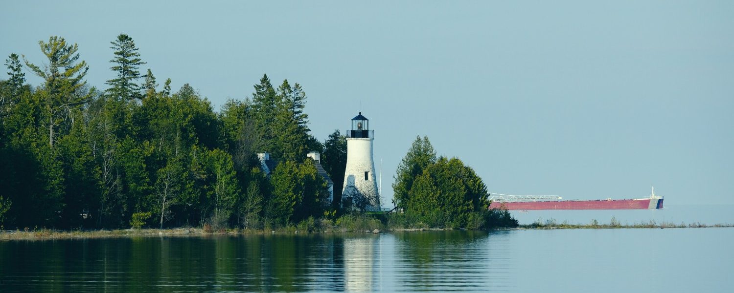 Old Presque Lighthouse on Lake Huron